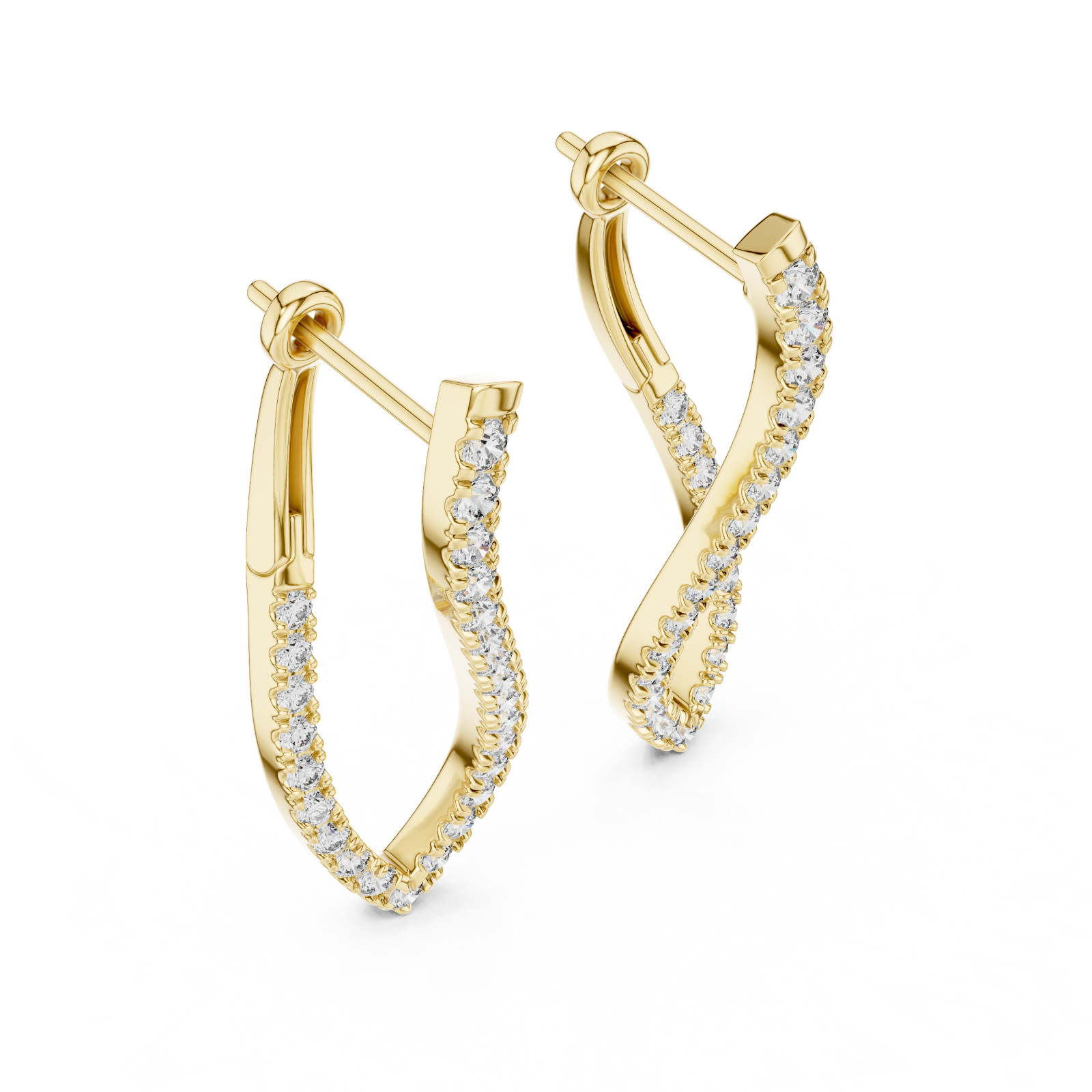 Lab grown diamond earring hoop | Silvadium | Life time tarnish free