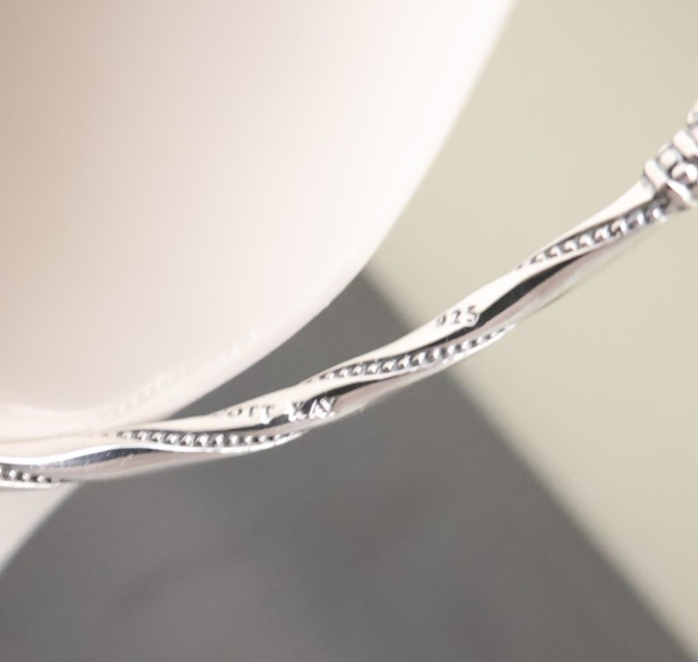 Scott Kay bracelet equestrian bangle rope pattern sterling silver 925 QVC signed