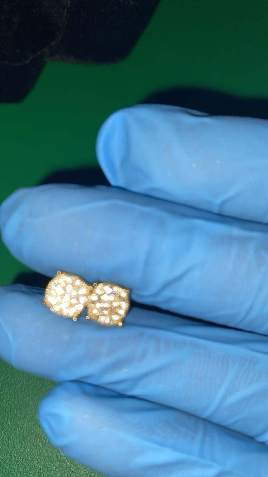 14k Gold VVS1 Diamond Stud Earrings