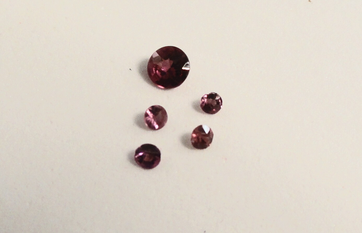 Antique Lavender Color Gemstones: 1 4.3MM & 4 2.5MM Round Cut from Brooch