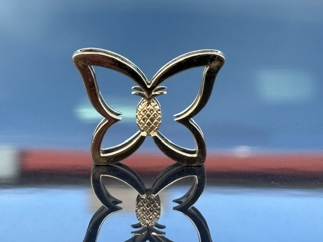 Denny Wong Two Tone 14k Gold Kapalua BUTTERFLY Charm Pendant $3610 Retail