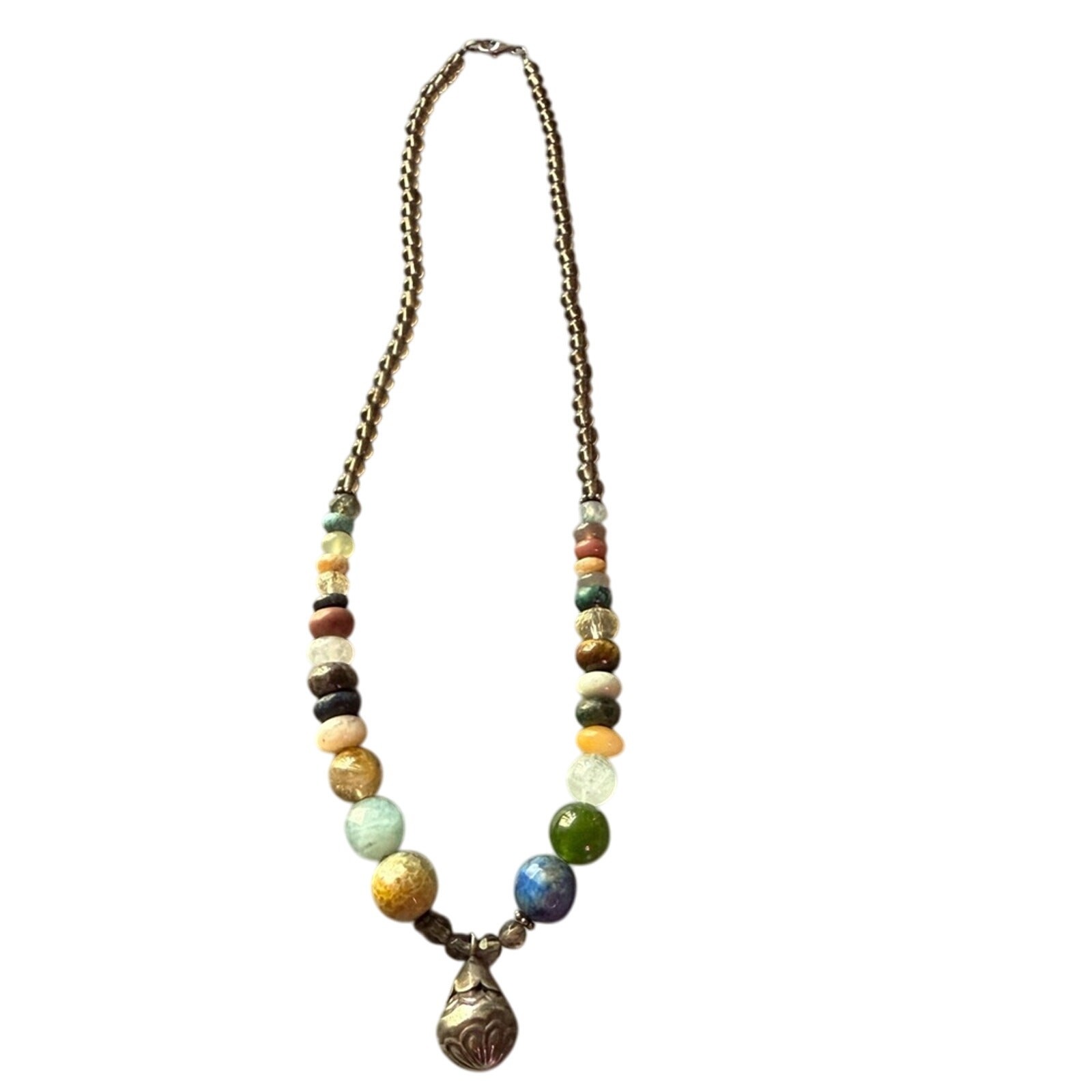 925 Sterling Silver Beaded Jingle Bell Pendant Necklace