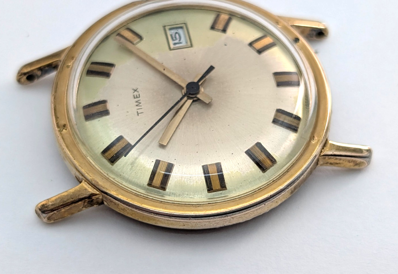 1972 TIMEX Mercury Calendar 16560 2572 Vintage 32mm Watch Movement PARTS REPAIR