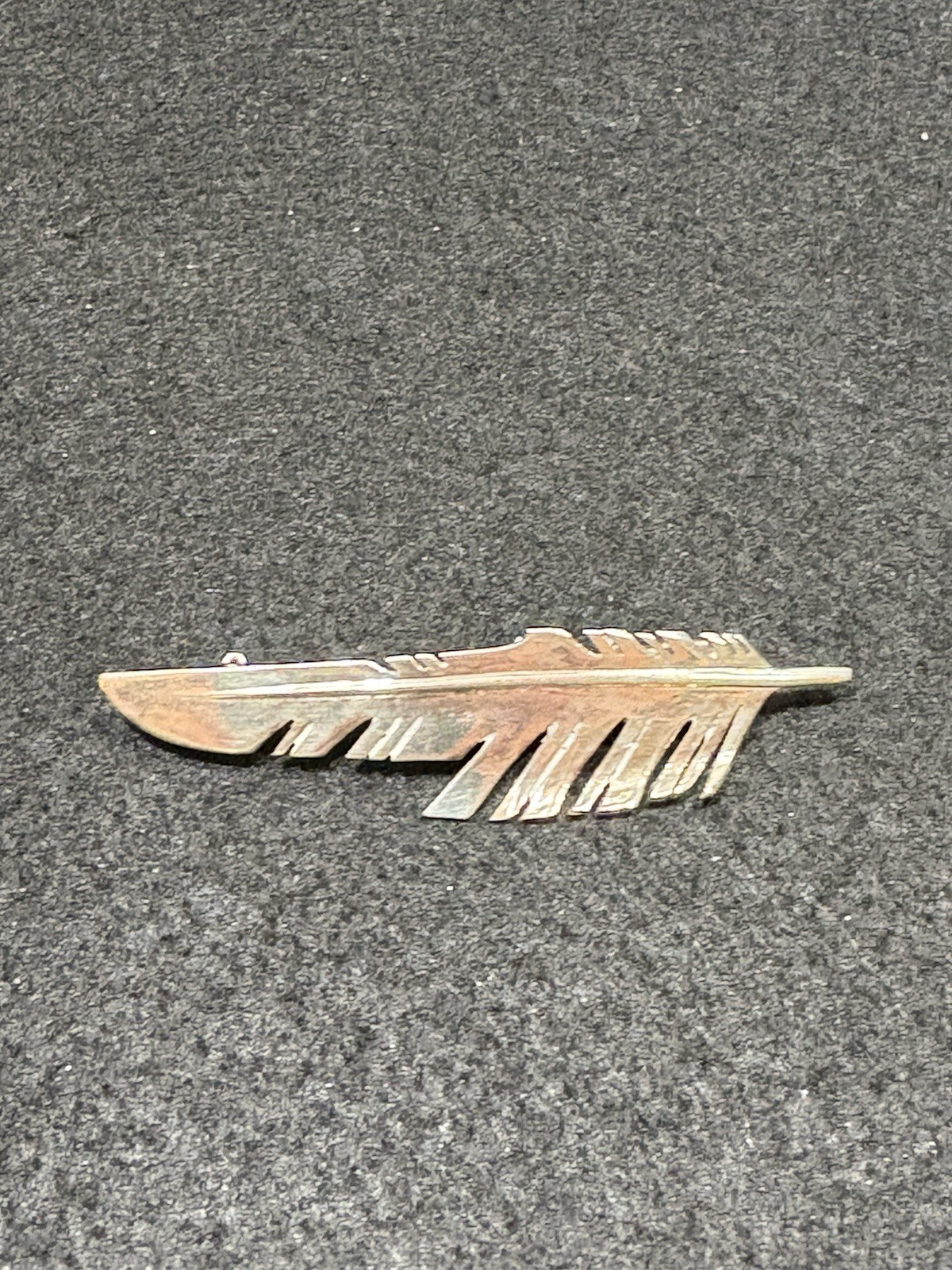 4.25g VTG Navajo Sterling Silver 925 Feather Brooch Pendant