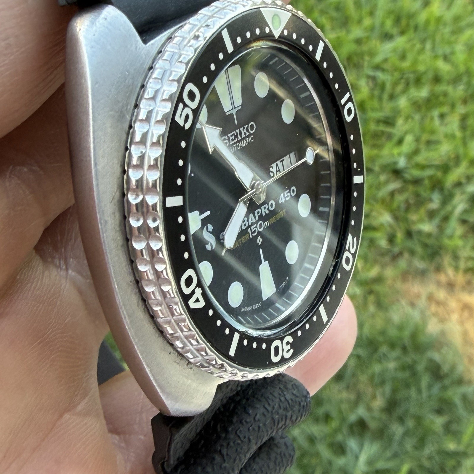 Vintage SEIKO Turtle 6309-7040 W/Aftermarket Scuba Pro Dial Men’s Divers Watch