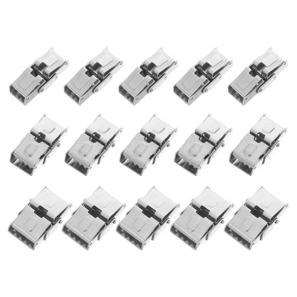 15pcs Stainless Steel Watch Band Clasp Deployment Fold-Over Buckle