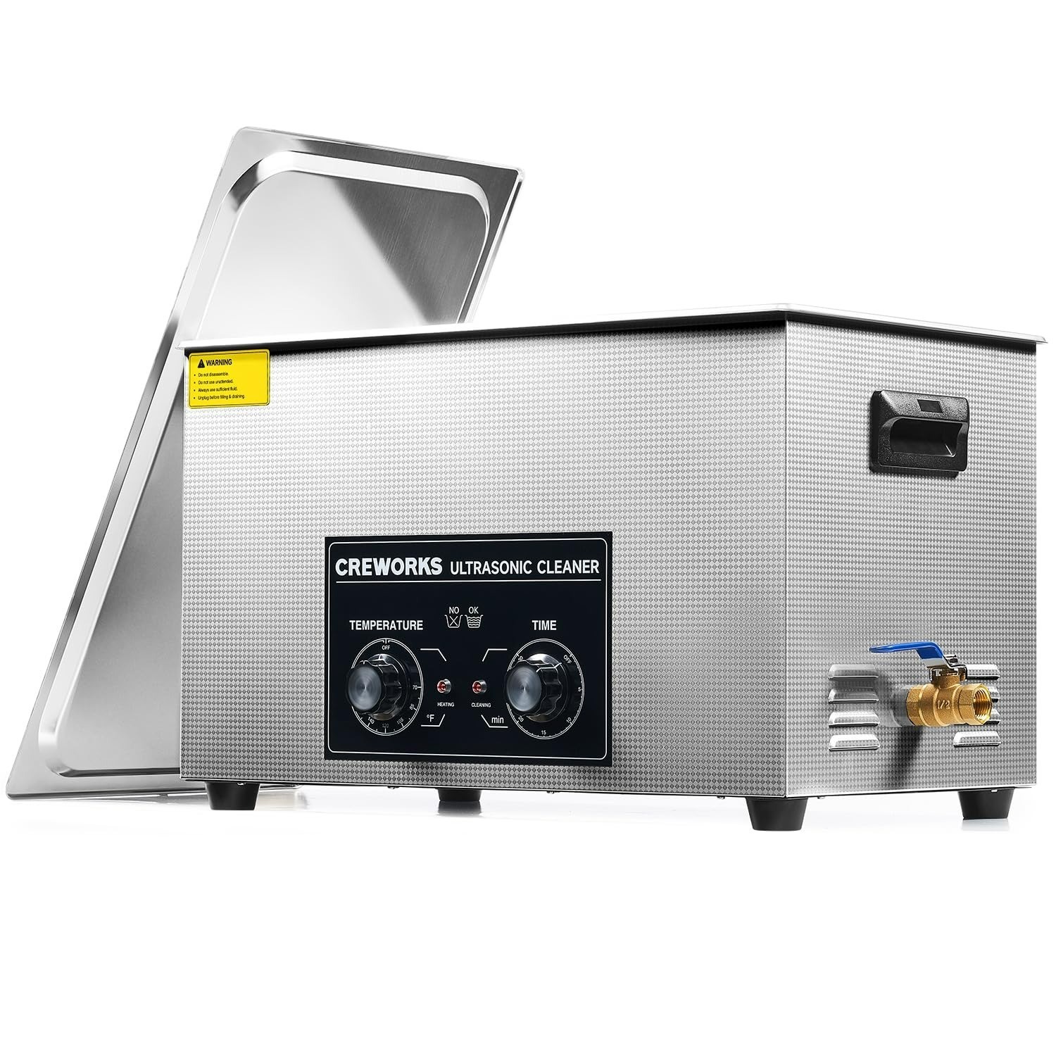 CREWORKS 2L Ultrasonic Cleaner with Heater & Timer for Jewelry & More