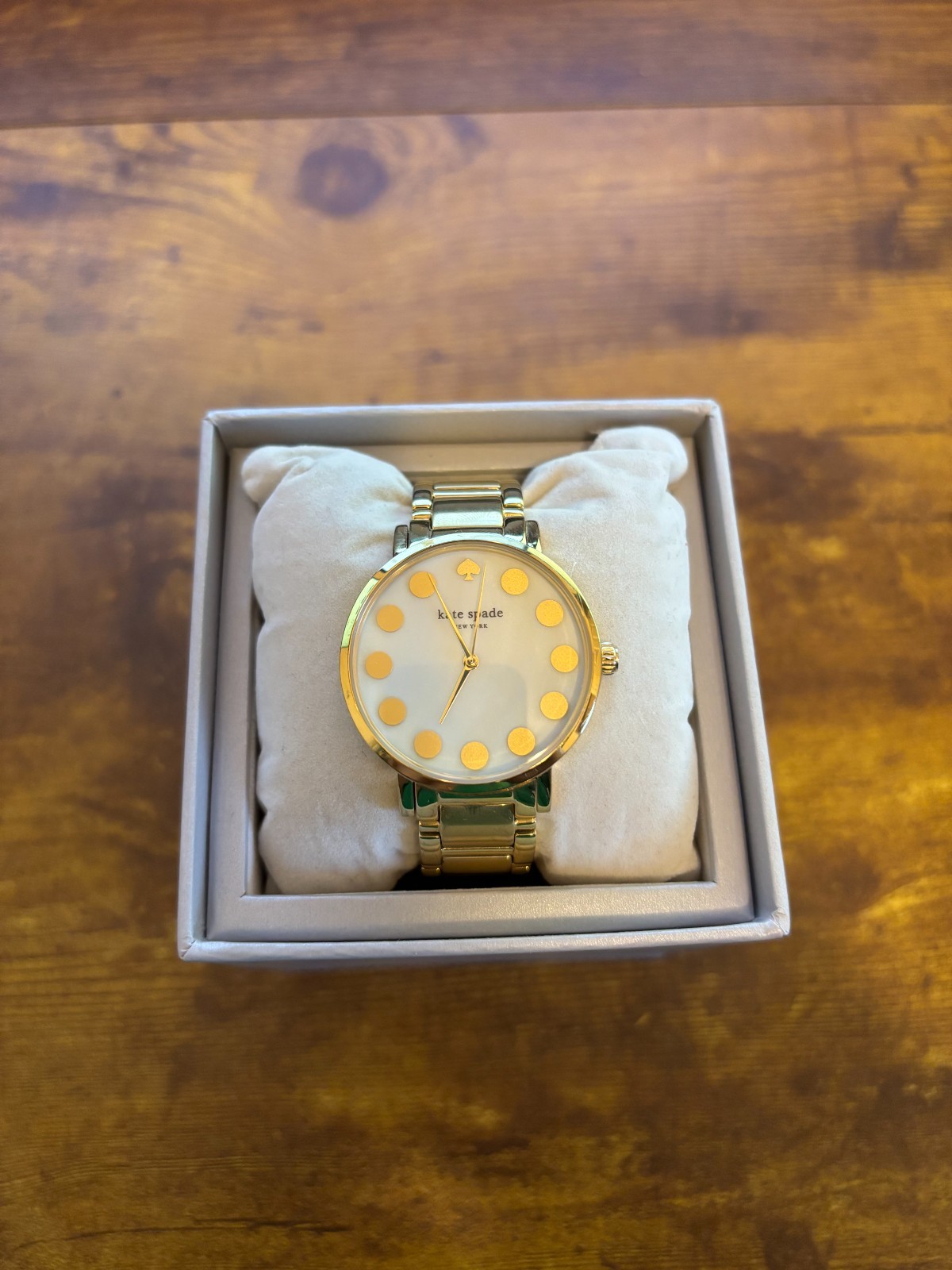 Kate Spade New York Women’s New York Gramercy Dot Gold-Tone Watch 1YRU0737