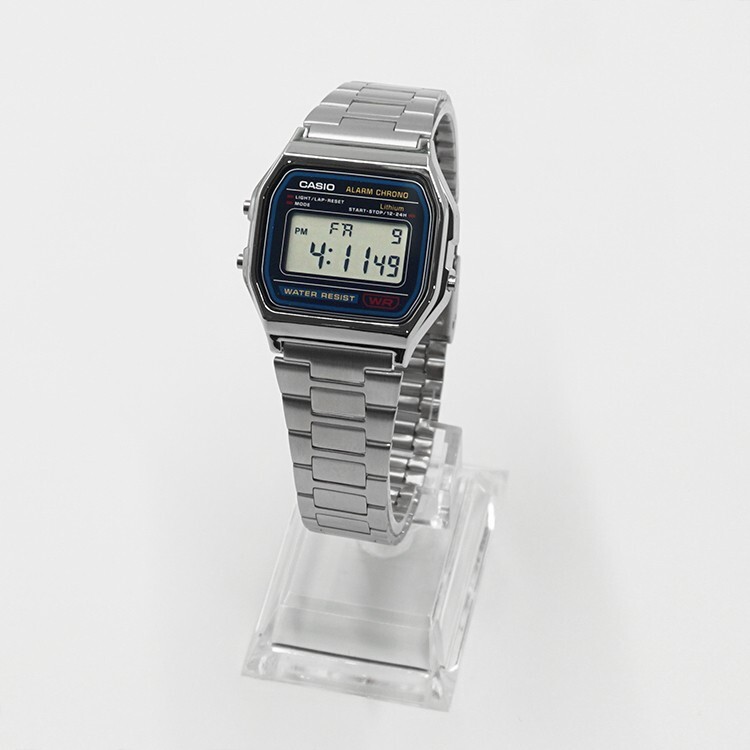 CASIO sports digital watch Unisex SILVER Original New A-158WA-1DF