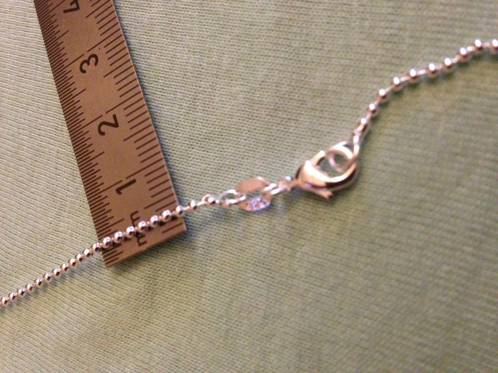 1mm Silver Ball bead Chain necklace Sterling pendant 16-30 925 Inches B