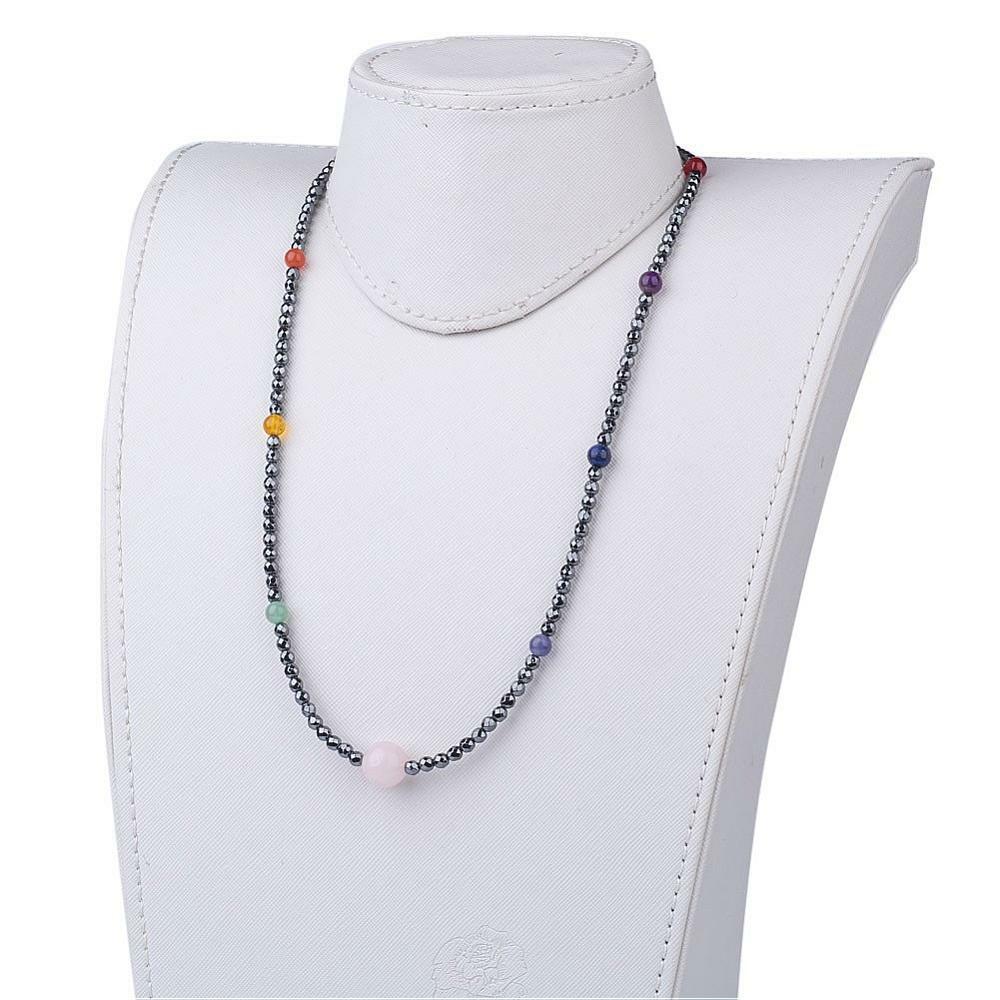 Gemstone Beaded Bracelets/Necklace Non-Magnetic Hematite Beads 22.4″ P37