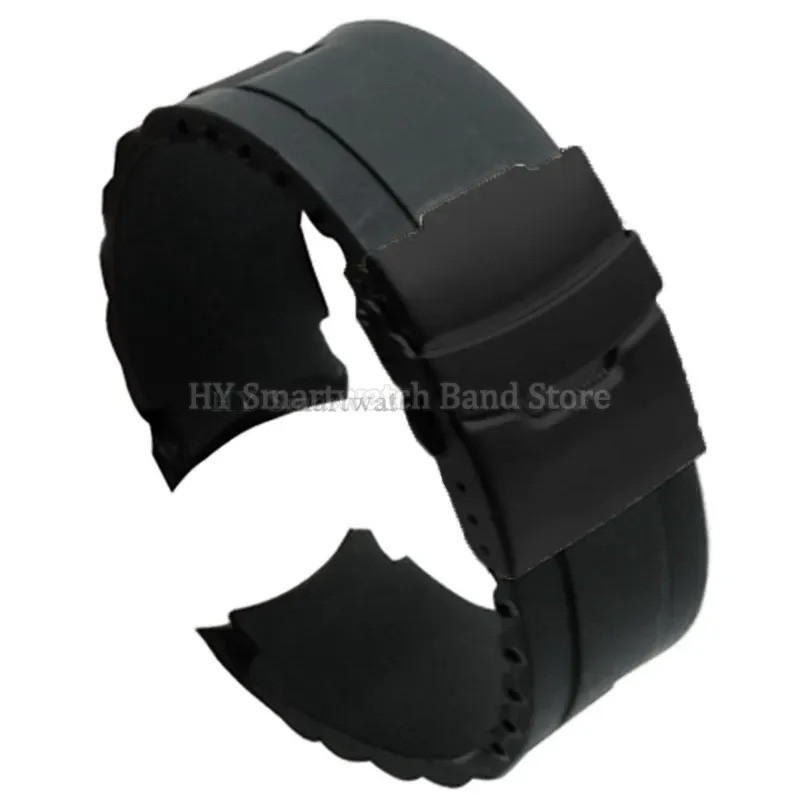 Silicone Watch Strap 16mm 18mm 20mm 22mm 24mm 26mm for Men Women Curved End