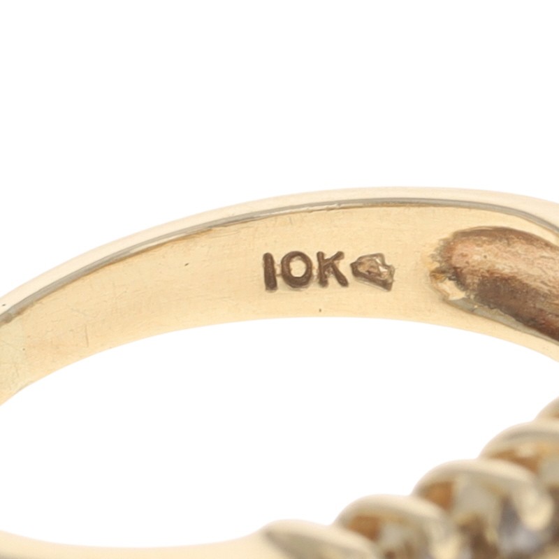 Yellow Gold Diamond Band – 10k Round Brilliant 1.10ctw Ring