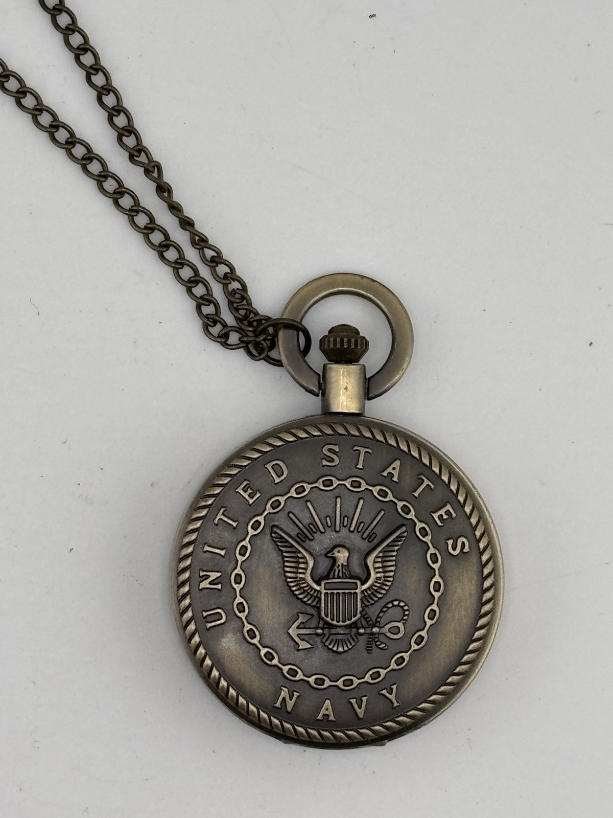 US Navy Sailor Pocket Watch Anchor Bronze Pendant Watch Military Gift