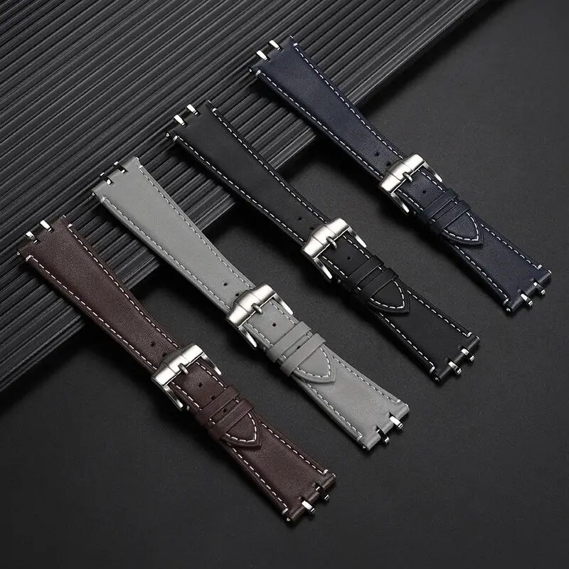 Leather Watchband For Tudor Royal M28600/M28603/M28500 41mm Steel End Link Band