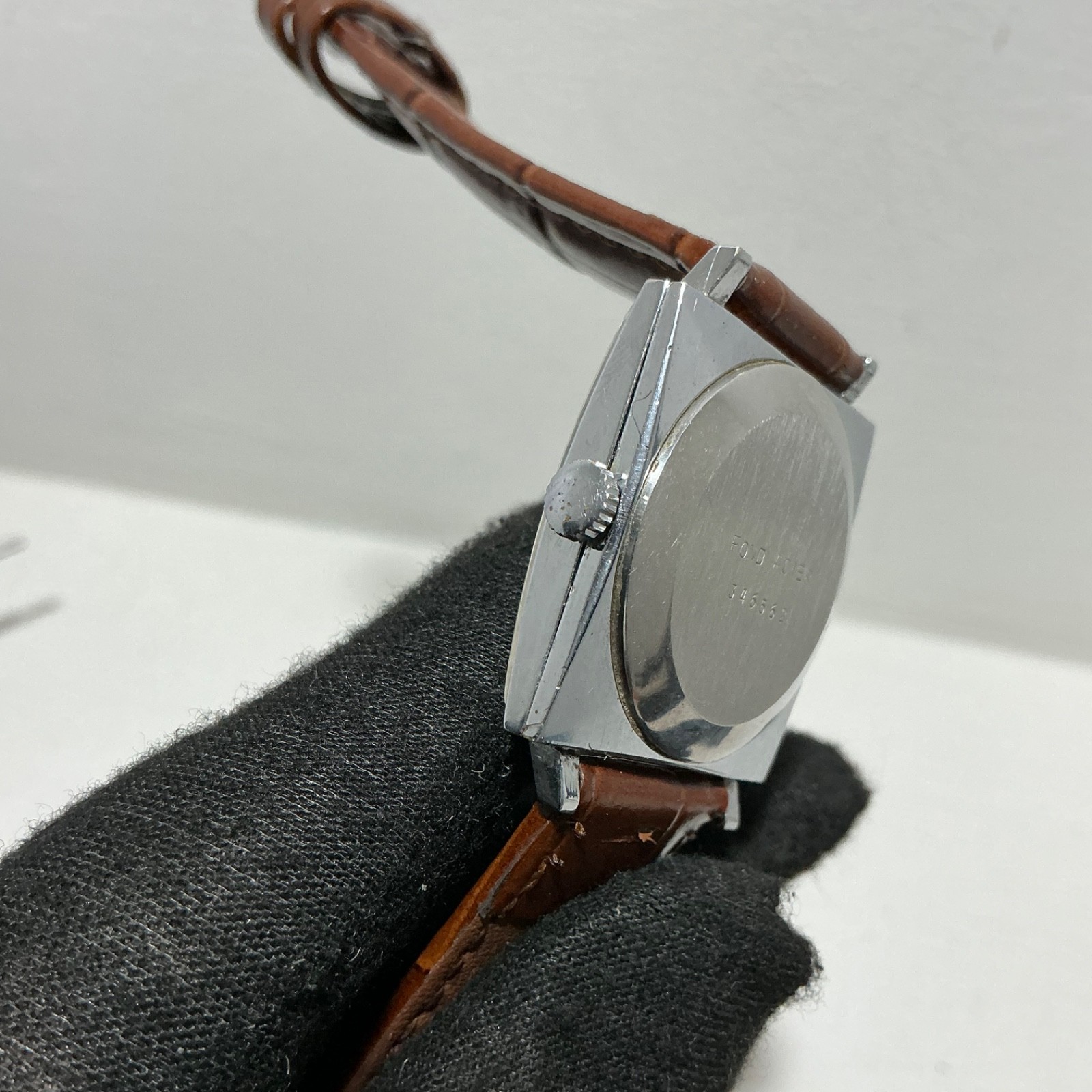 Vintage Yema Automatic Arabic Date Textured Dial Square 29mm Swiss