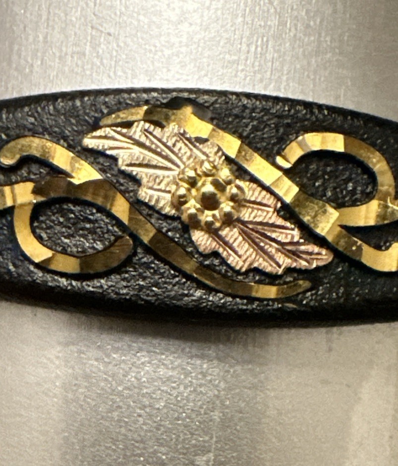 Vintage Landstrom’s Black Hills Gold Black Powder Coated Cuff Bracelet G8371