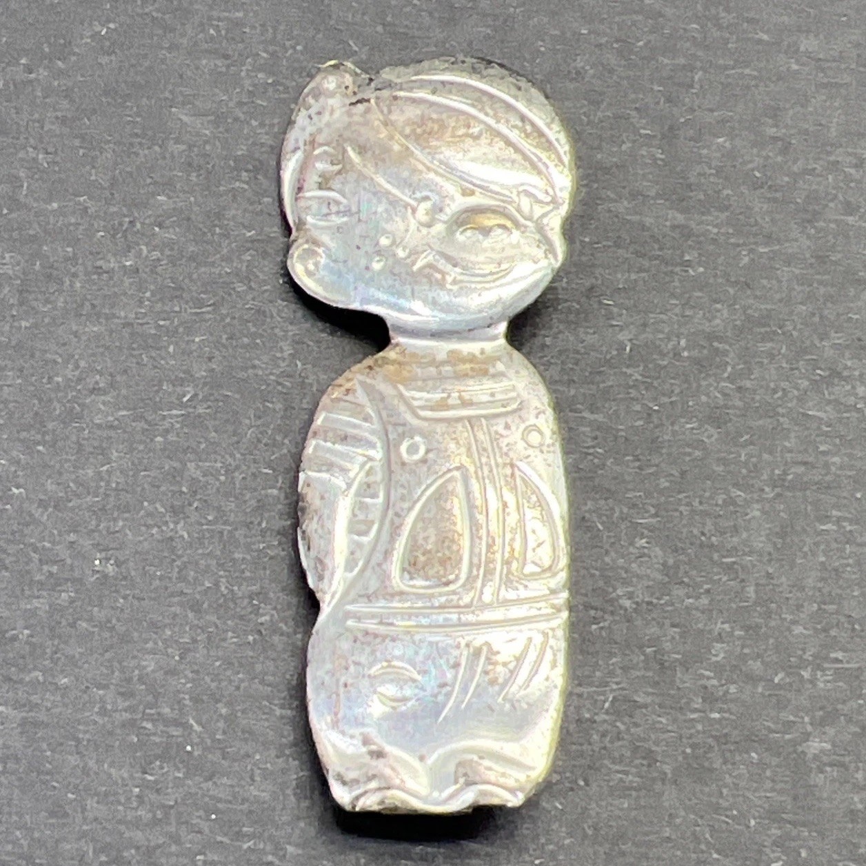 Comic DENNIS THE MENACE Lapel Pin Silver Pin Hank Ketcham Era 50-60s VINTAGE