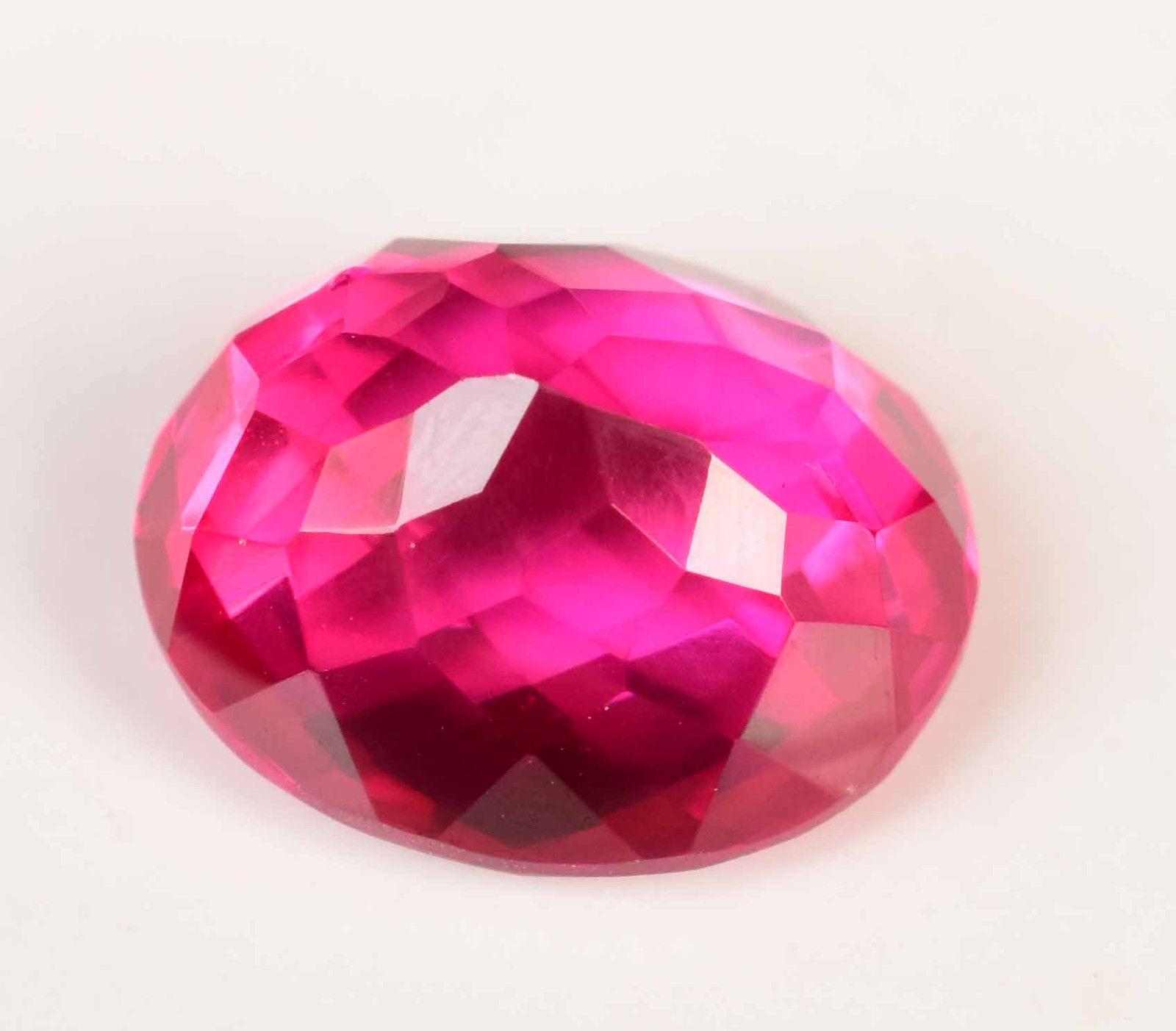 22.55 Ct Natural Red Pink Rubellite Tourmaline Certified Oval Checker Gemstone