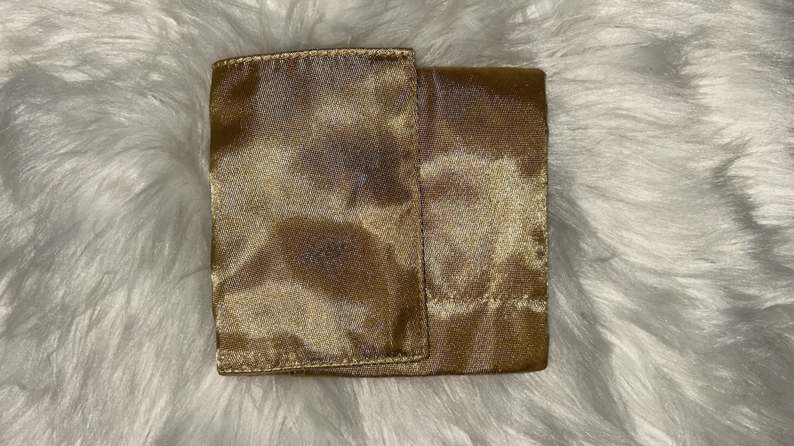 Vintage Estée Lauder Jewelry Bag Gold Canvas Small Travel Case Tote
