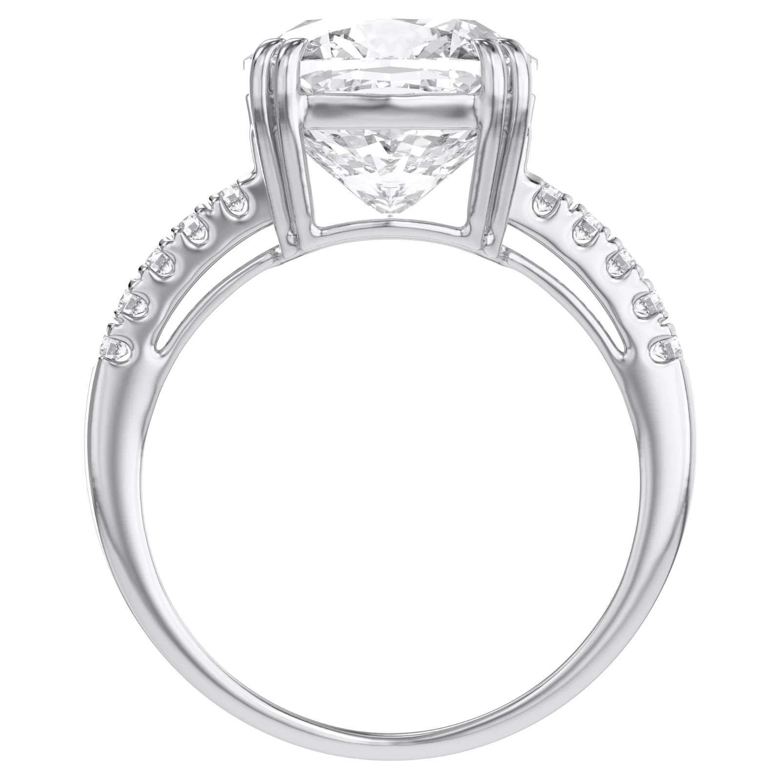 Solitaire Engagement Ring 925 Sterling Silver 1.4 Ct Cushion Simulated Diamond