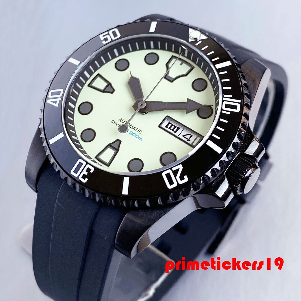 Tandorio NH36 Full Lume Dial Black Pvd 40mm Sapphire Automatic Men’s Watch Date