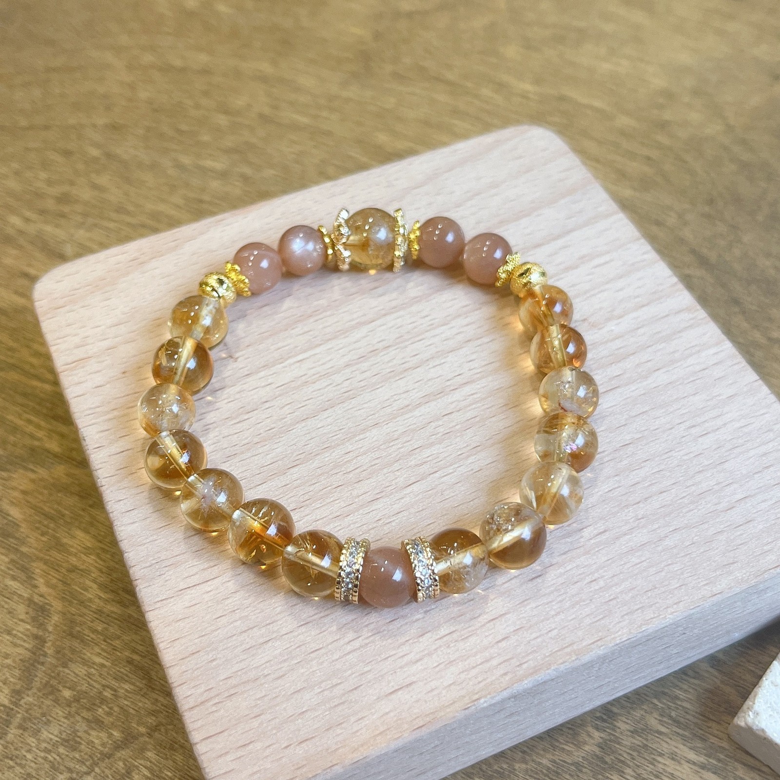 Natural Yellow Tower Crystal Fresh and Sweet Sun Orange Crystal Bracelet