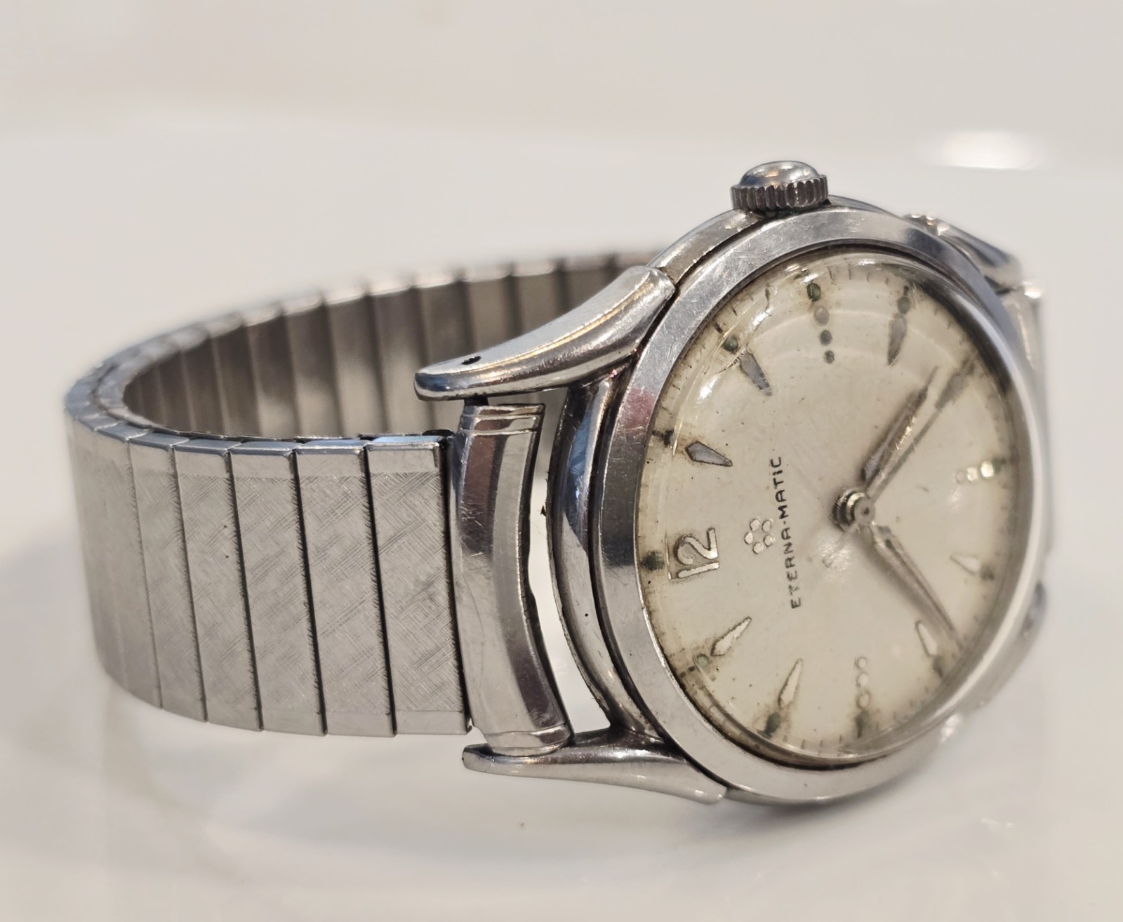 Eterna Matic 33mm 17J Cal 1412U Automatic Watch – Sweep Second – 1950’s – Estate
