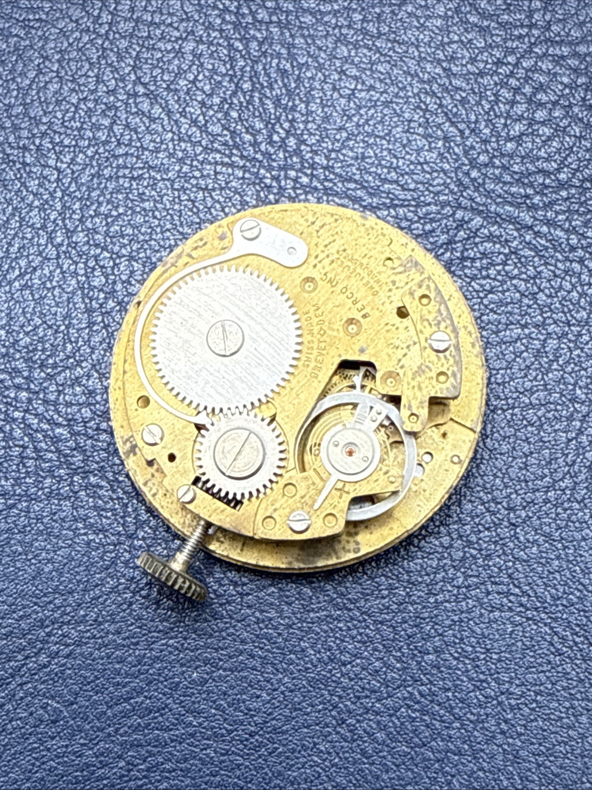 Vintage Berco Jeweled Military Swiss 34mm Mechanical Watch Antimagnetic AS-IS