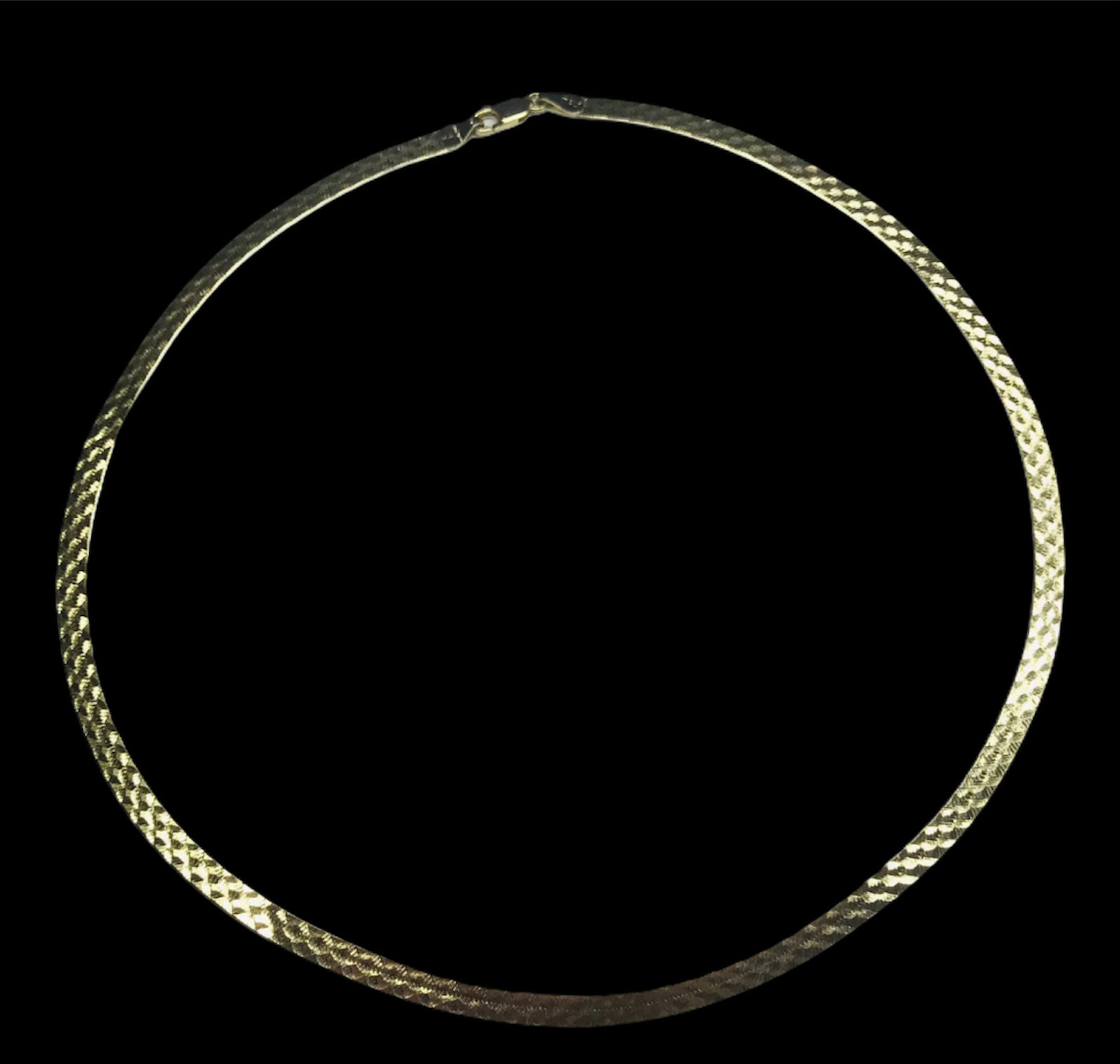 Vintage Sterling Silver Vermile Flate Famncy Chain 17.5” 7grams