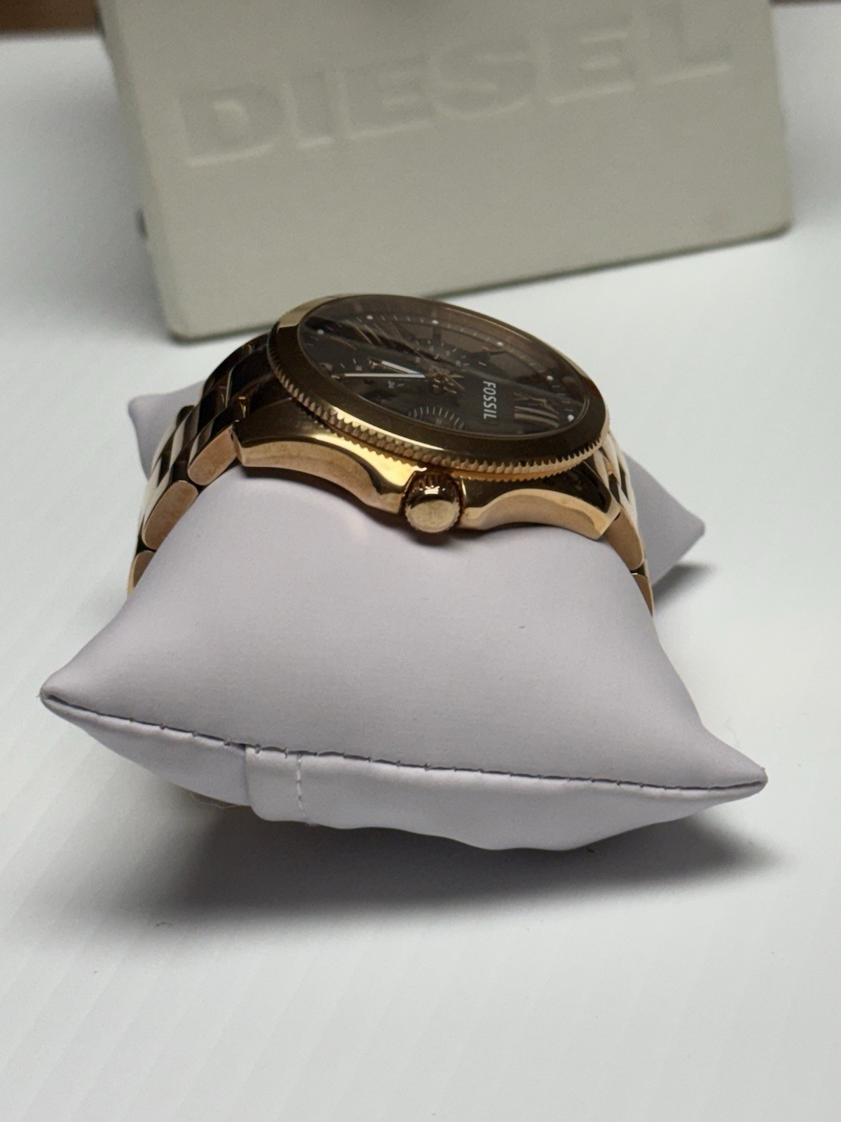 Fossil AM4533 Chronograph Rose Gold Stainless Steel 40mm Watch New Battery