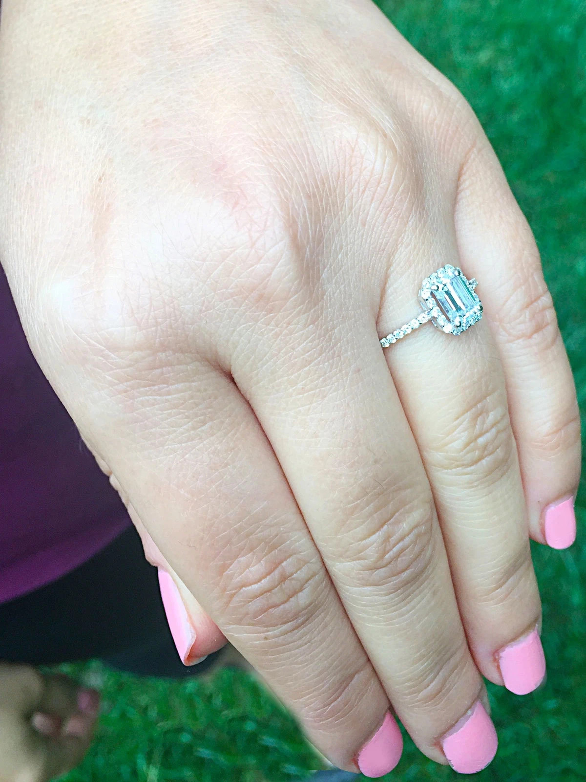 Certified Natural 1.50ct I/VS1 Emerald Cut Diamond Solid AAA 14K White Gold Ring