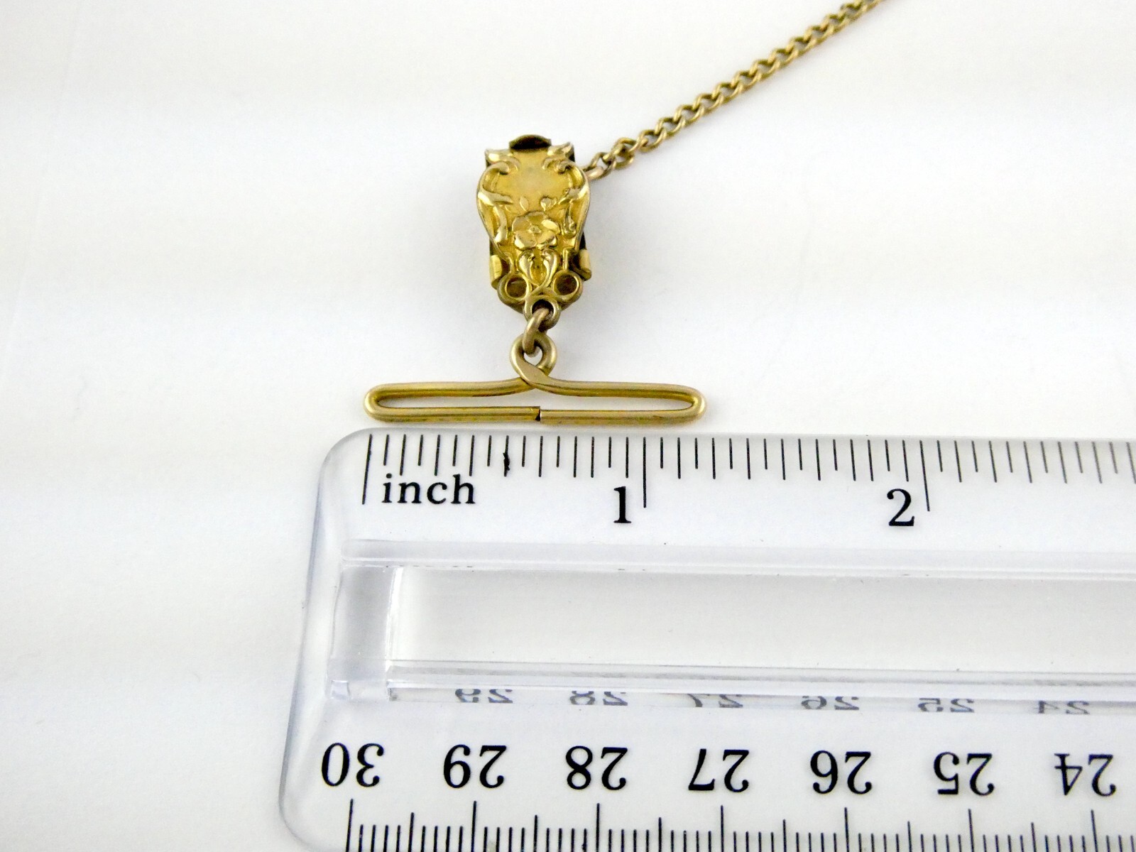 Antique Bliss Bros Vest Pocket Watch Fob Chain with Dog Swivel Clip 6.2g