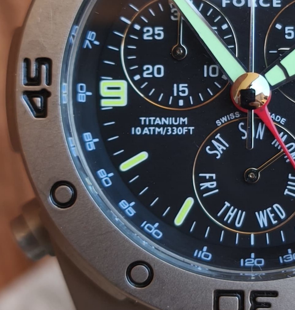 Time Force Titanium Alarm Chronograph 6811 Swiss Quartz Watch