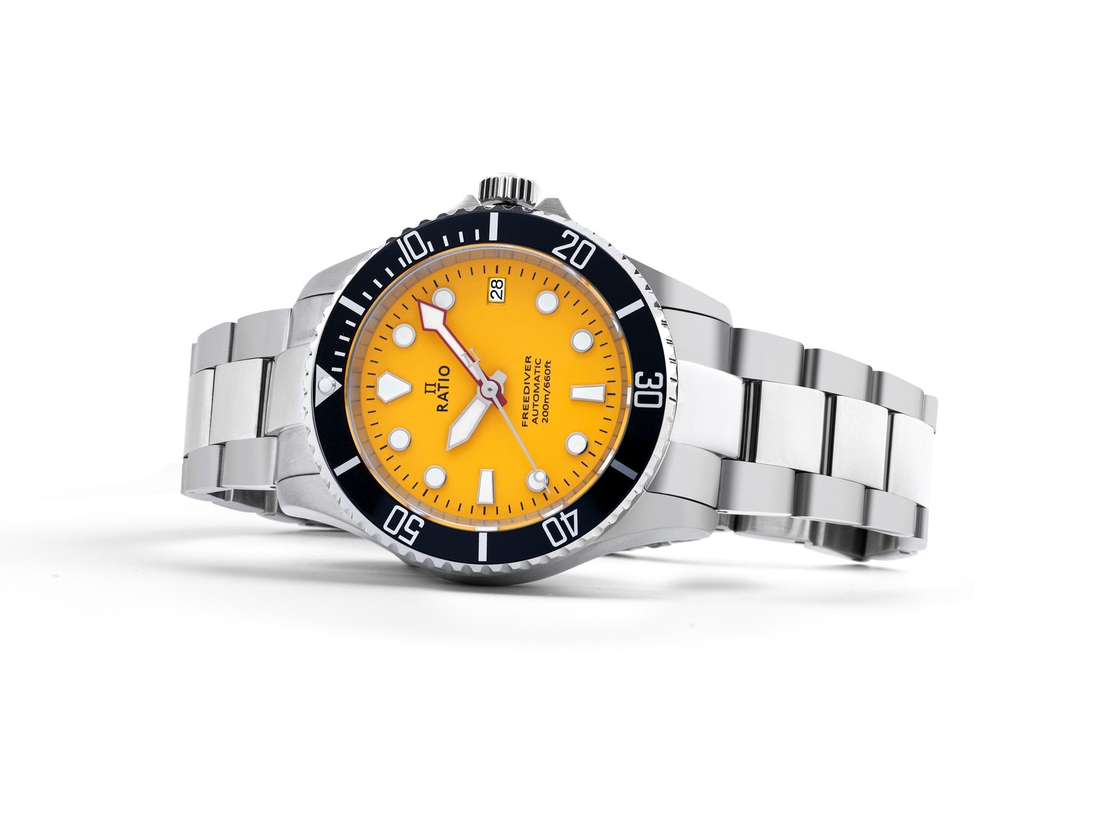 Ratio FreeDiver Yellow Dial Automatic Diver’s 200M Men’s Watch RTF044