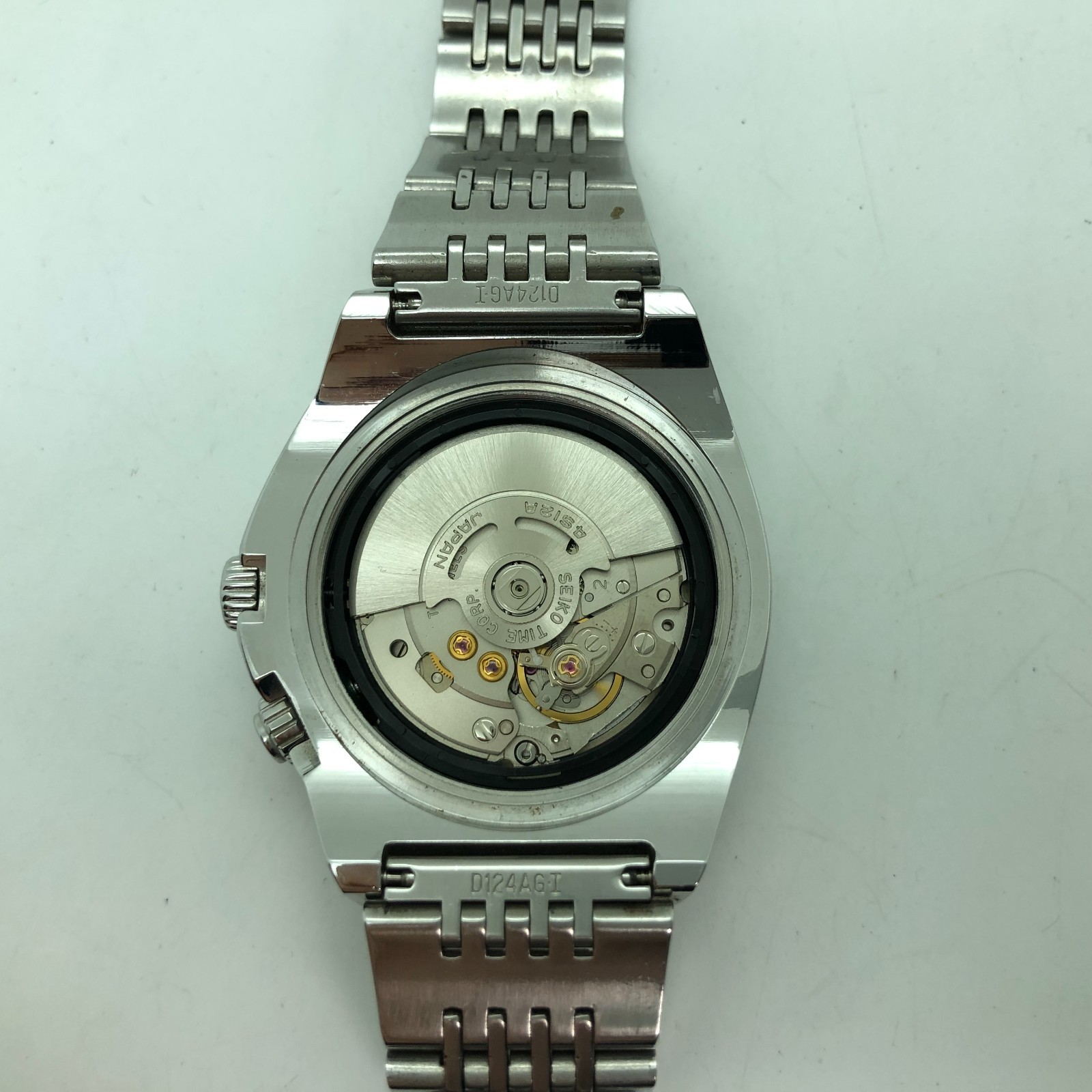 [w2350] SEIKO SUS 4S12-0010 SCFF007 Automatic All original Red dial 25J EX/VG