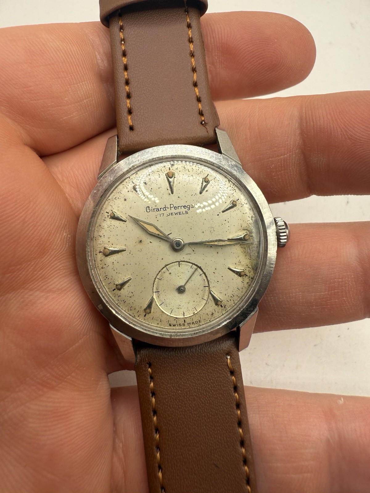 VINTAGE Girard-Perregaux Mens Watch Cal. 743 Manual Wind Mid-20th Century Swiss