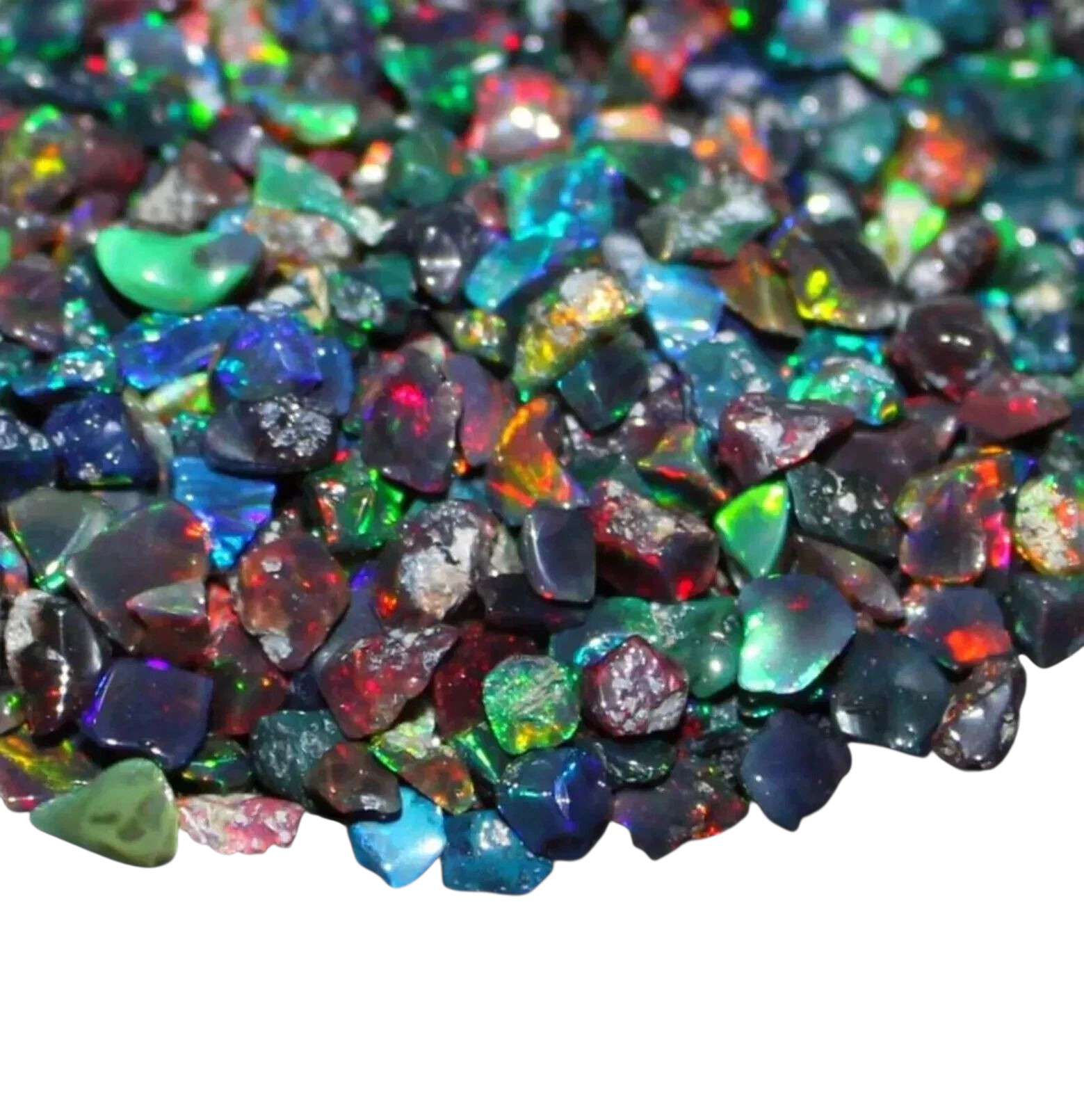 AAA Ethiopian Welo Opal Rough 200 Pcs Lot 3-5mm Natural Multi Fire Gemstone
