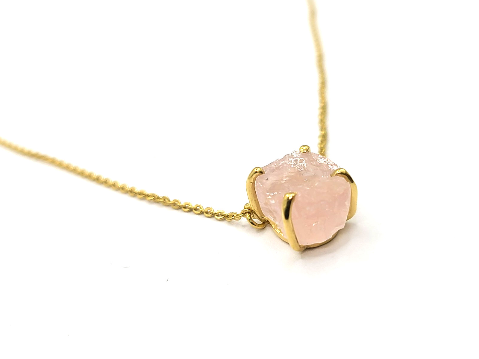 Moon Magic Raw Crystal Vermeil Necklace – Rose Quartz ‘Self-Love’