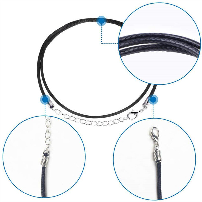 100Pcs 50Pcs Leather String Necklace Cords Wholesale Rope Bulk Lot Cords 18″ 24″
