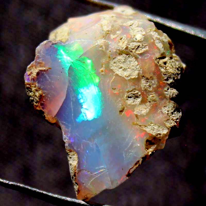 23.75 CT Multi Ethiopian Opal Rough 100% Genuine AAA Grade Opal Rough 19X26X15mm