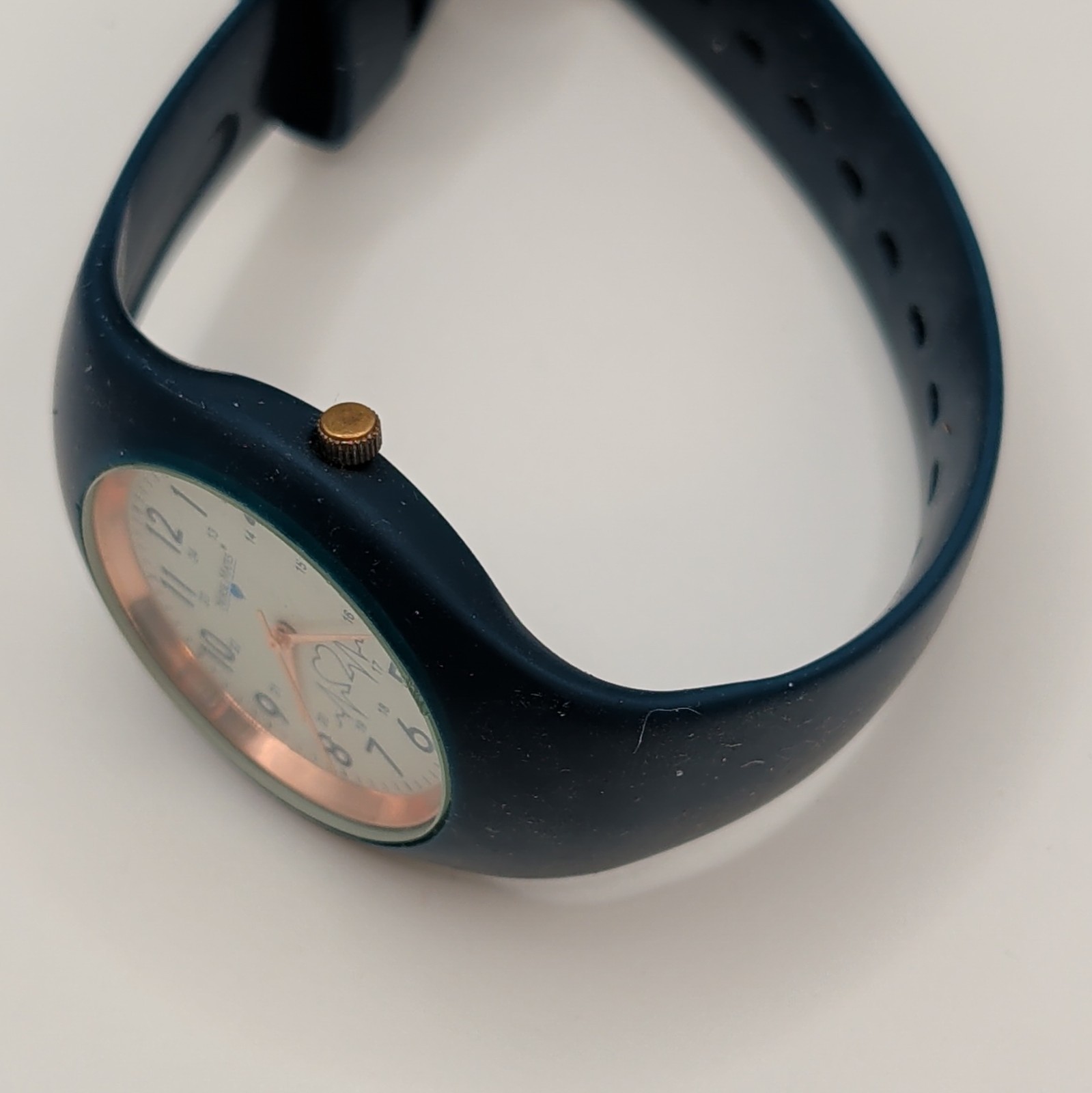 Nurse Mates Watch Women’s Medical Scrub Rose Gold Tone Navy Strap