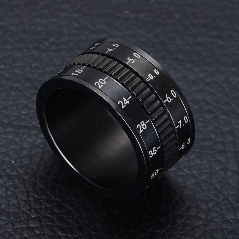Stainless steel Rotating camera lens ring fidget spinner band Canon Nikon DSLR