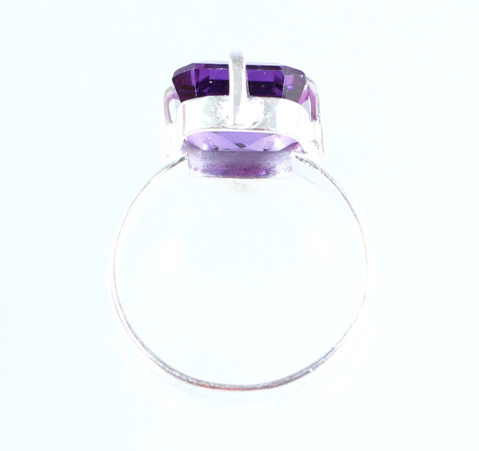 Natural 8.05 Ct Octagon Boysenberry Sapphire Gemstone Ring Free Certification