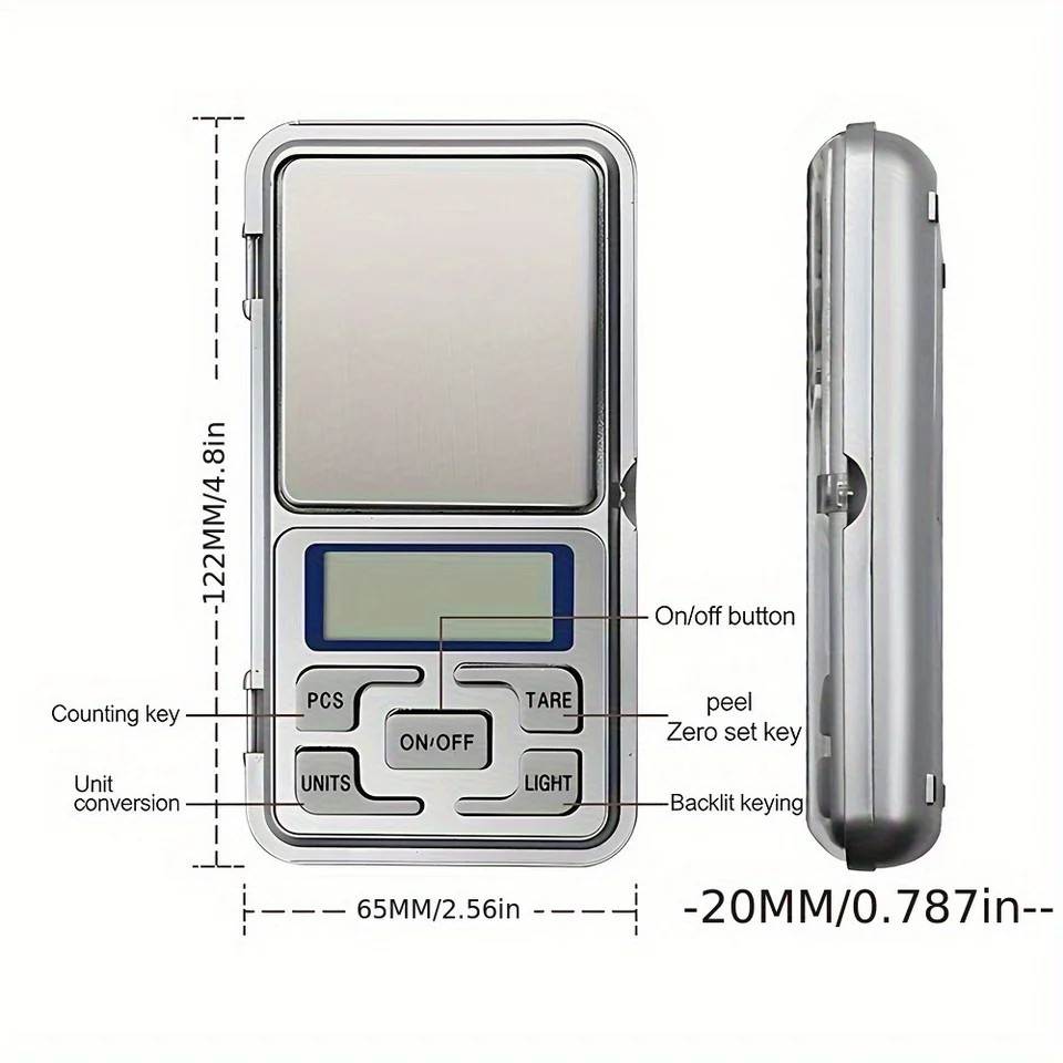 High Precision Digital Jewelry Scale 500g 0.01g Mini Pocket Gram Scale For Coin