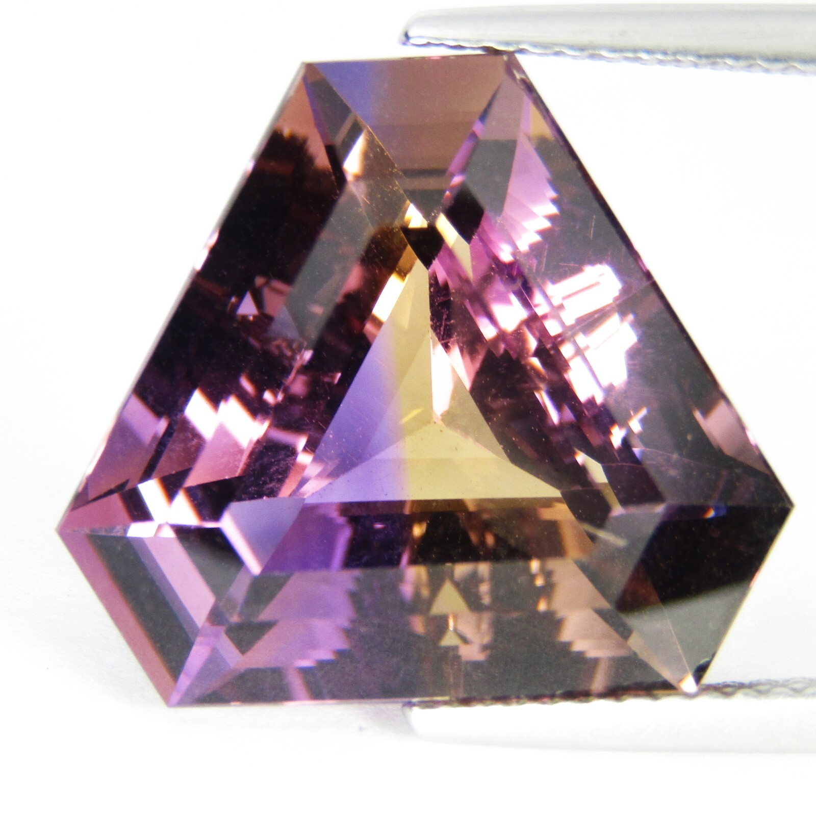 16.58Cts Gorgeous Natural Bi-Color Ametrine 14.7mm Fancy Cut Loose Gemstone