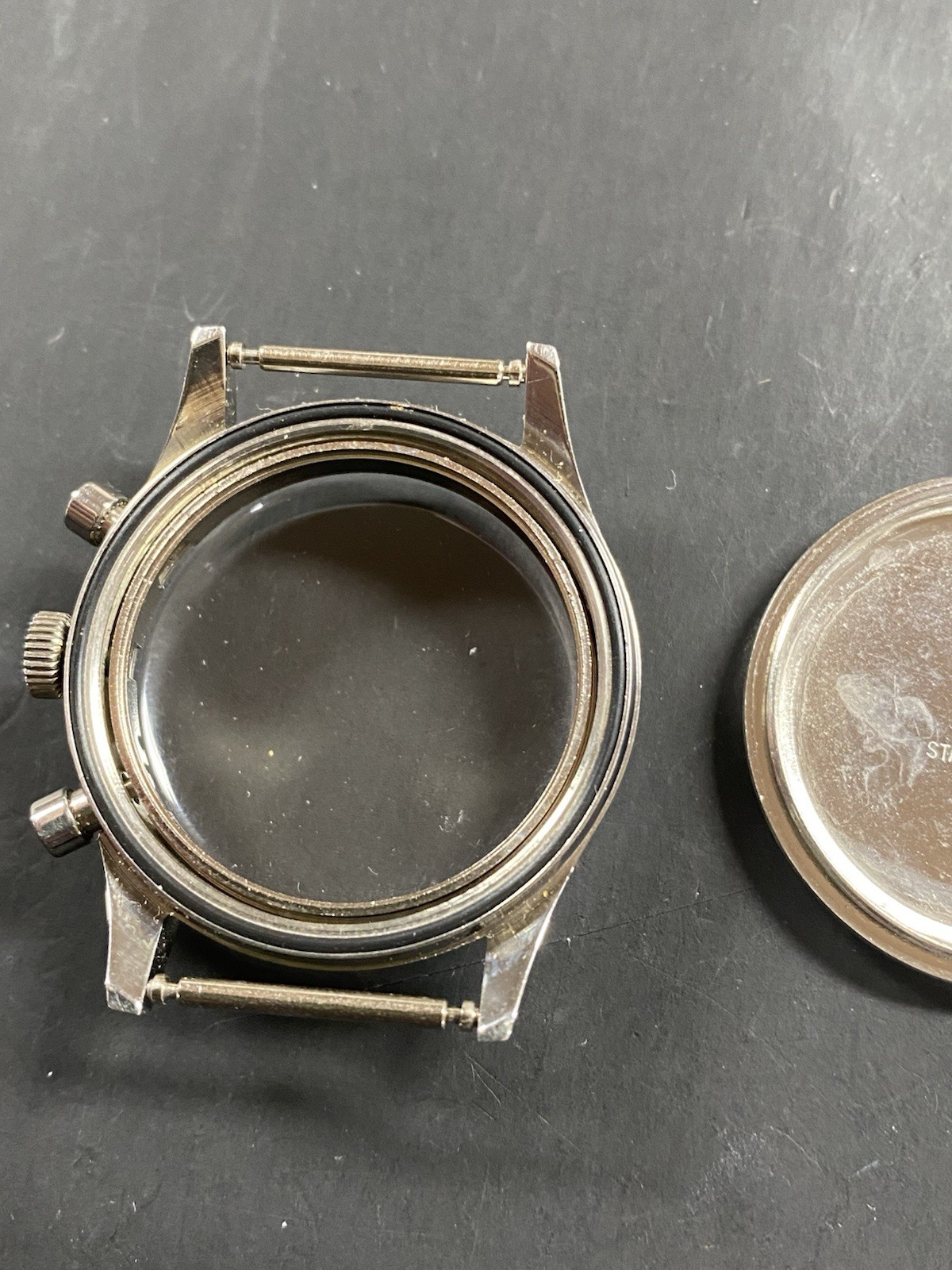 Vintage Gallet Chronograph NOS Stainless Steel Case For Valjoux 72 Movement!