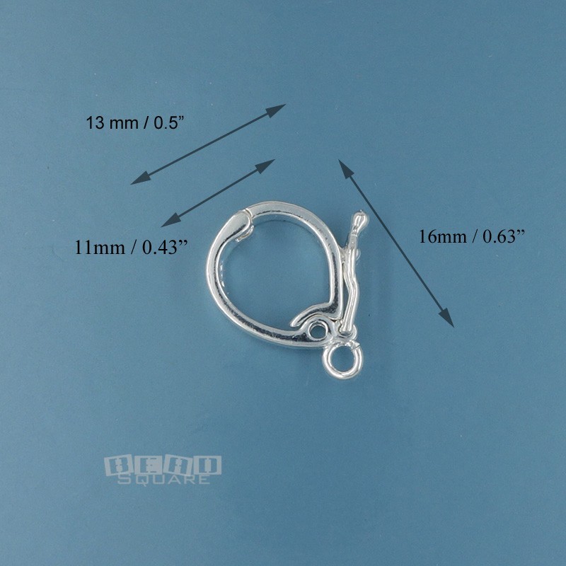 Sterling Silver Hinged Pendant Bail Clasp Connector / Enhancer, Open Loop #33318