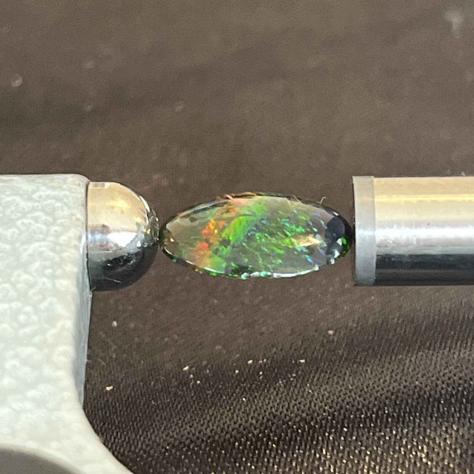 1 Ct. Black Opal Cabochon Stabilized 9.2mm X 11.3mm X 2mm