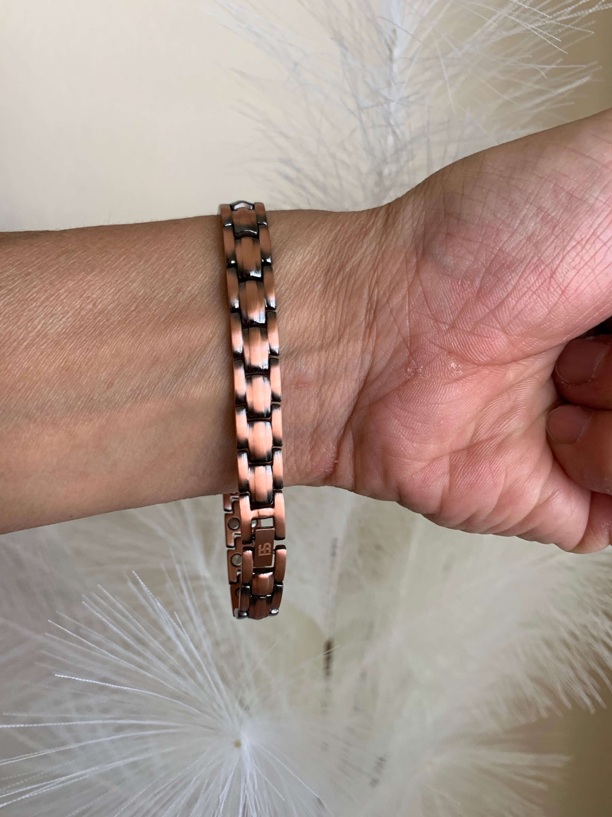 Easter gift Solid Copper Magnetic Bracelet 4 Elements Balance Energy Power Joy